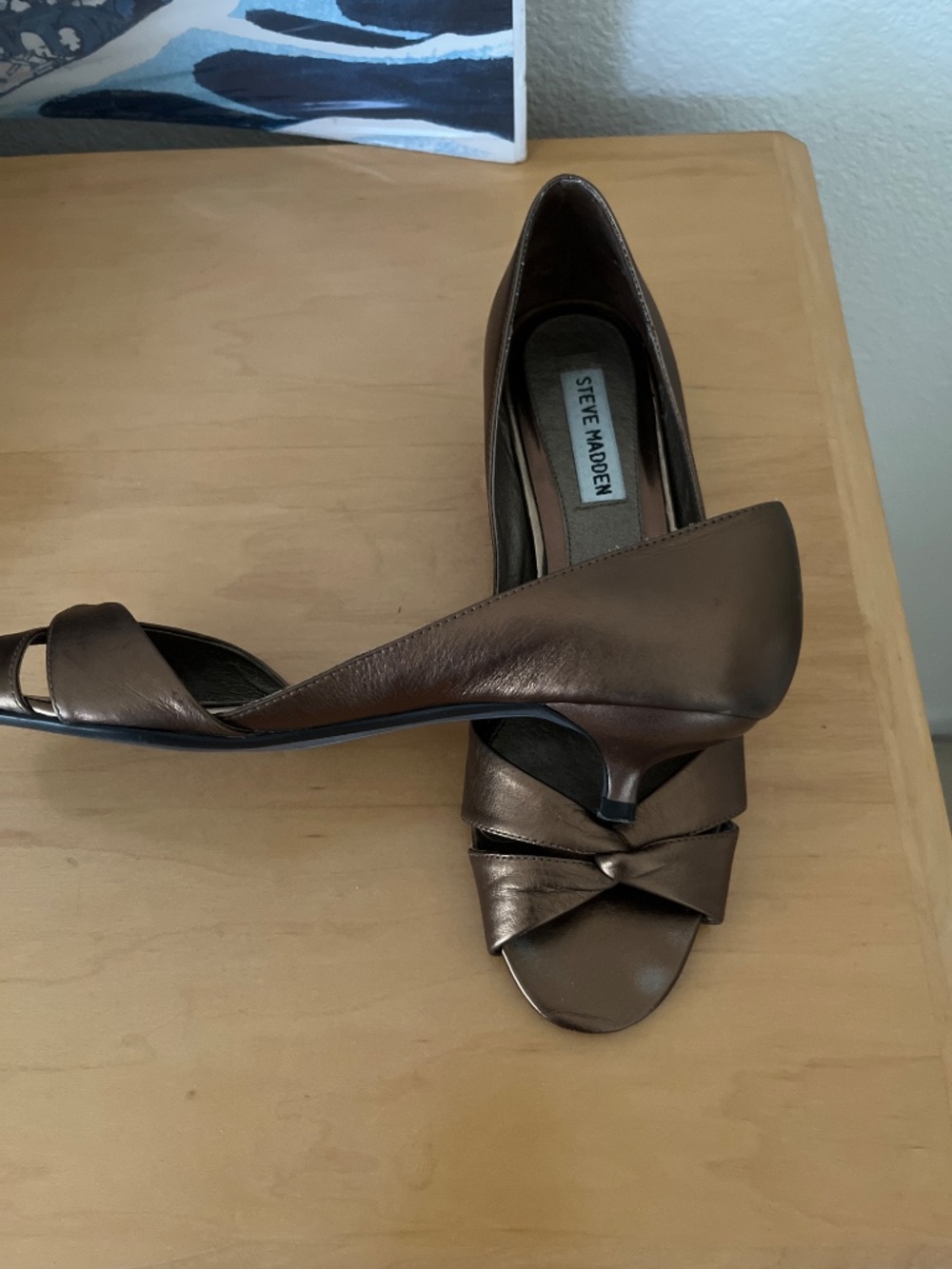 Steve Madden Leather Kitten Heel size 7.5 - Picture 2 of 5